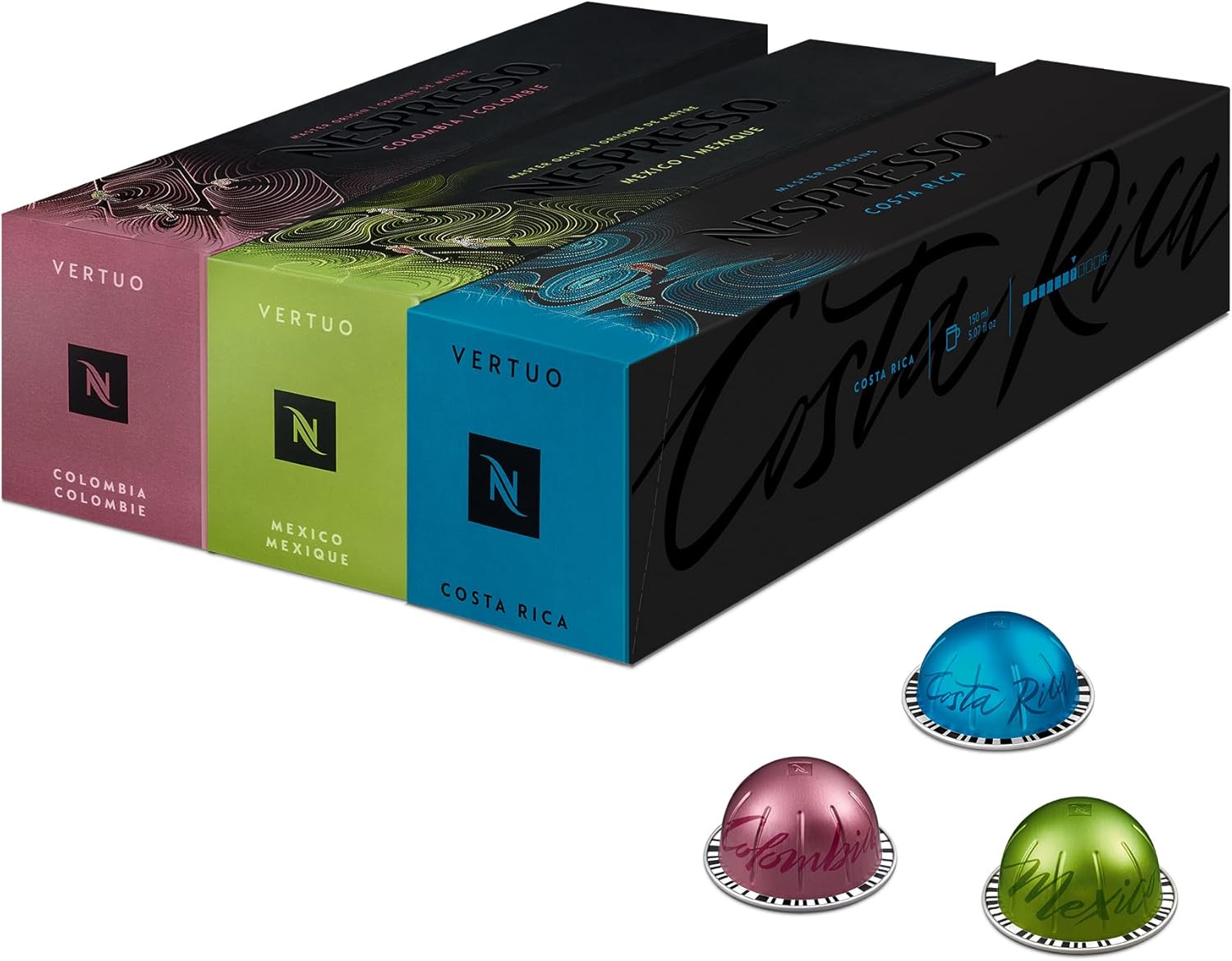 Nespresso Vertuo Coffee Pods, 30 Mixed Pack Master Origins